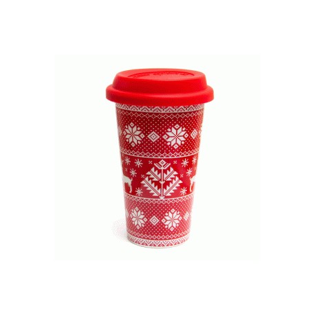 Termo Navidad Sueter Navideño Ugly Sweater Rojo