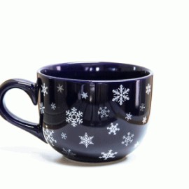 Taza Navidad Nieve Copos