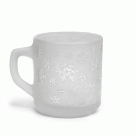 Taza Navidad Copos Brillantes