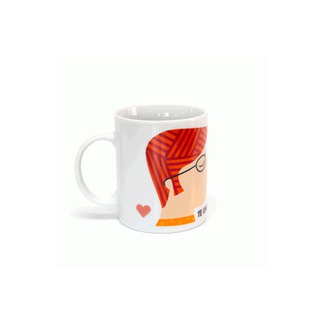 Taza Amor Parejas Hombre Mujer Pelirrojo